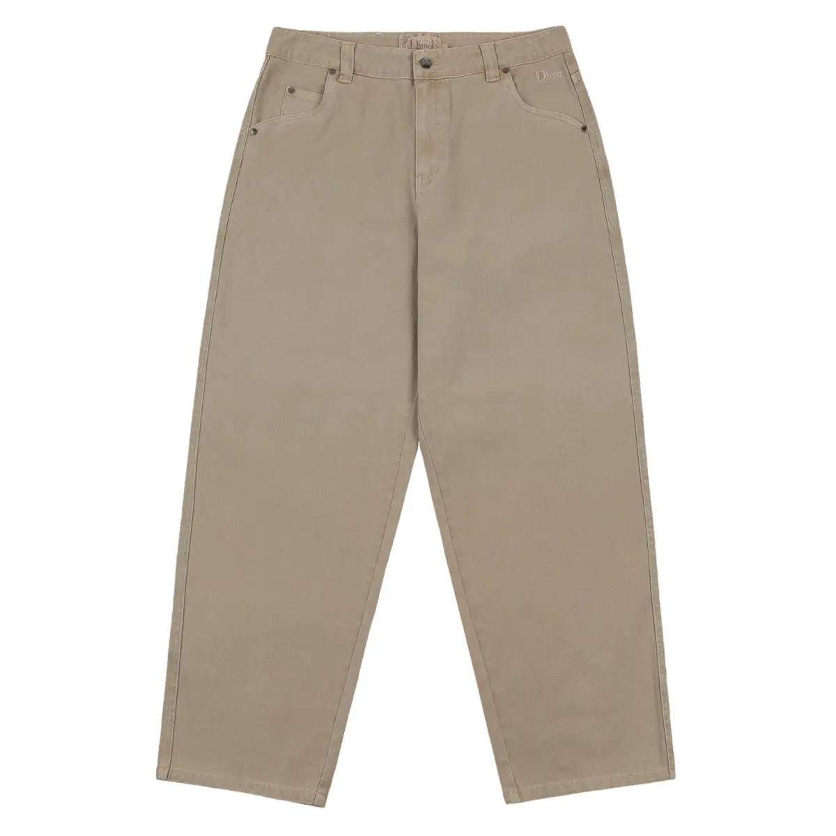 Dime Baggy Denim Pants - Khaki 1