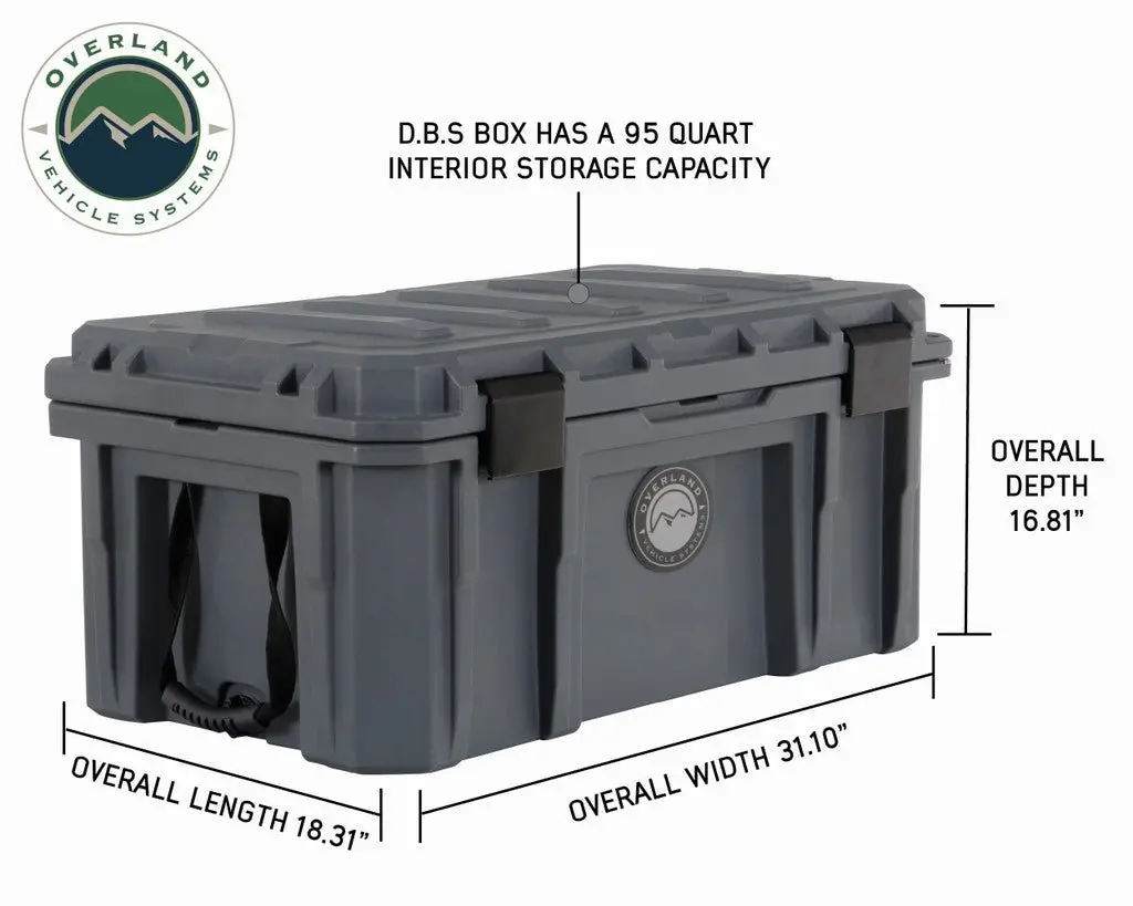 Overland Vehicle Systems 40100011 D.B.S. - Dark Grey 95 Qt Dry Box With Drain And Bottle Opener 1