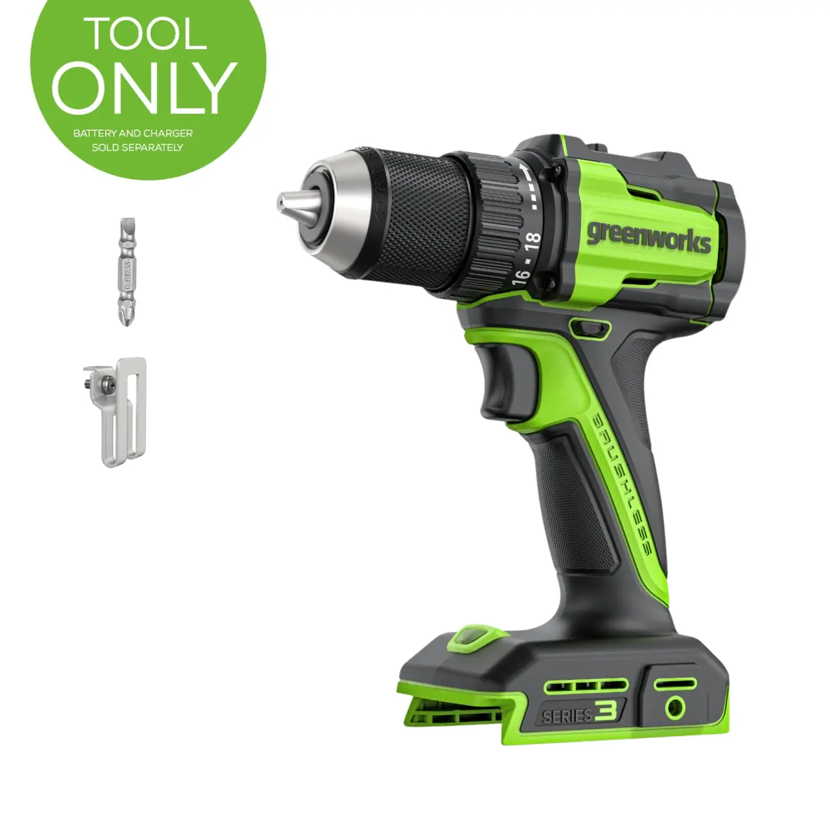 24V Cordless Battery 1/2" 400 In/Lbs Drill Driver (Tool Only) 1