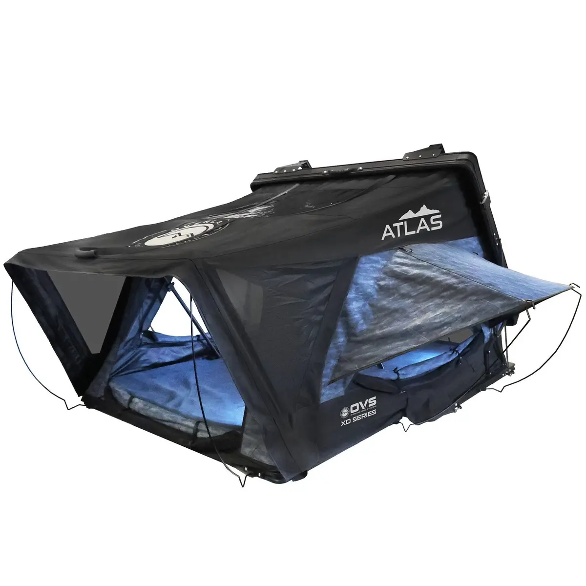 Ovs Xd Atlas Cantilever Abs Hard Shell Roof Top Tent, Blue Body & Black Rainfly 1