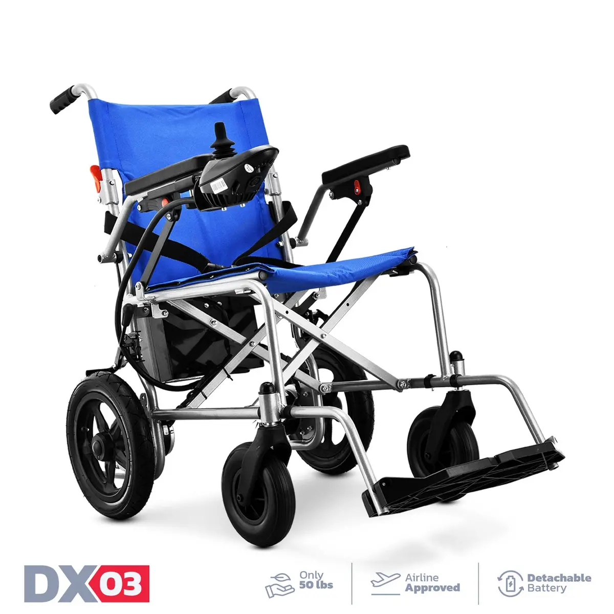 Rubicon Dx03 - Affordable, Foldable & Powerful Electric Wheelchair With Dual Motors & 12-Mile Range | Lightweight, Airline-Approved For Travel 1