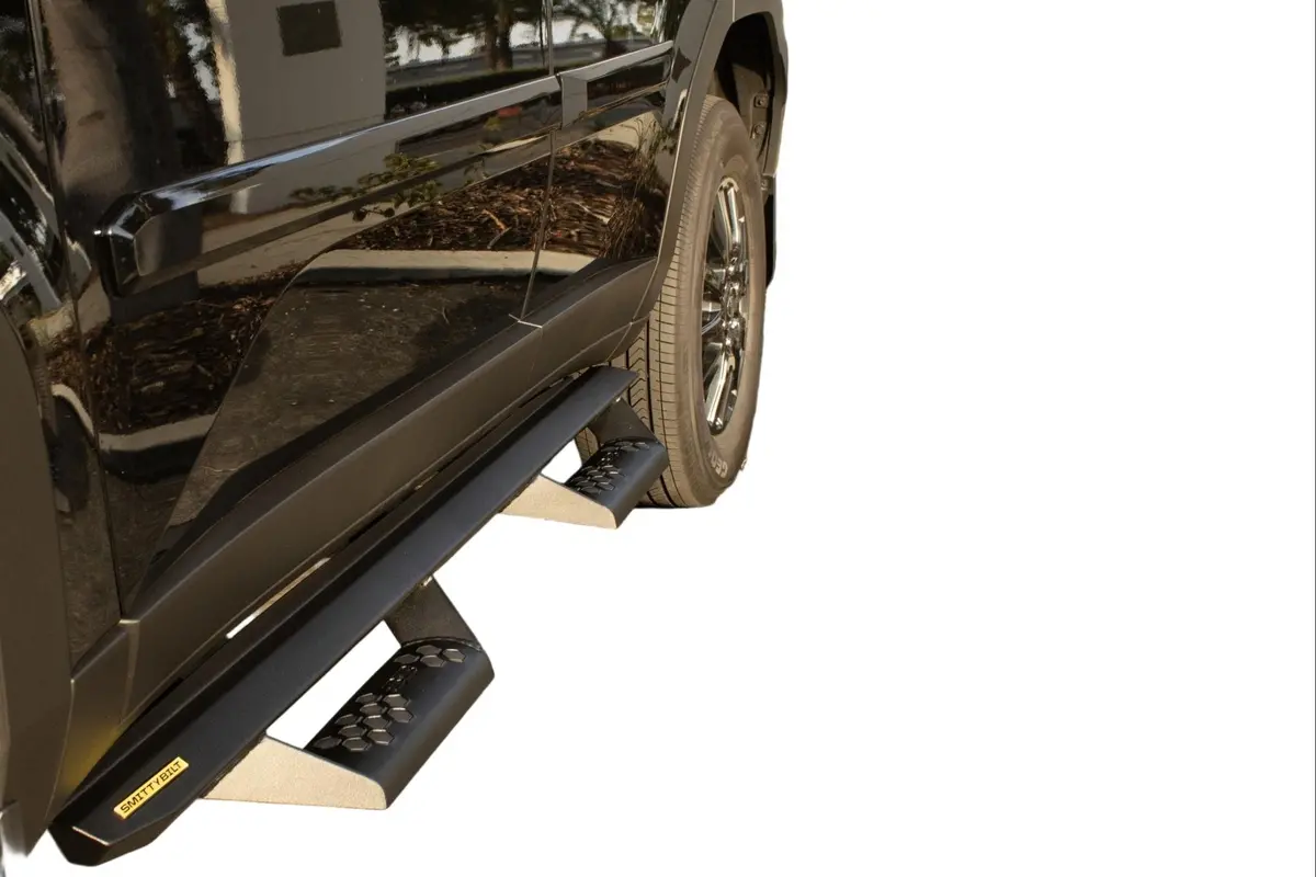 Smittybilt Angular Bolt On Drop Steps For 2024-2026 Toyota Land Cruiser - Textured Black 1