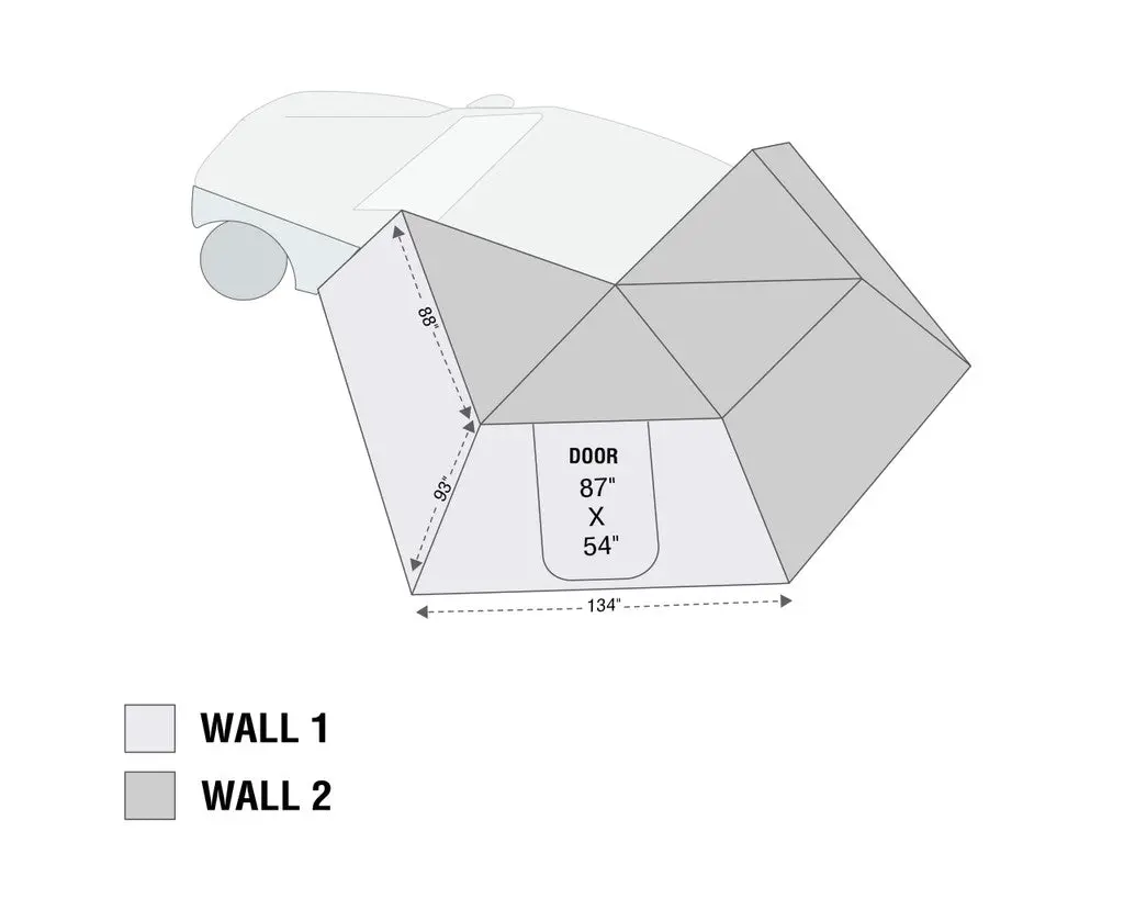 Overland Vehicle Systems 18299909 Awning Walls For 270 Lt (Driver Side 1 Of 2) 1