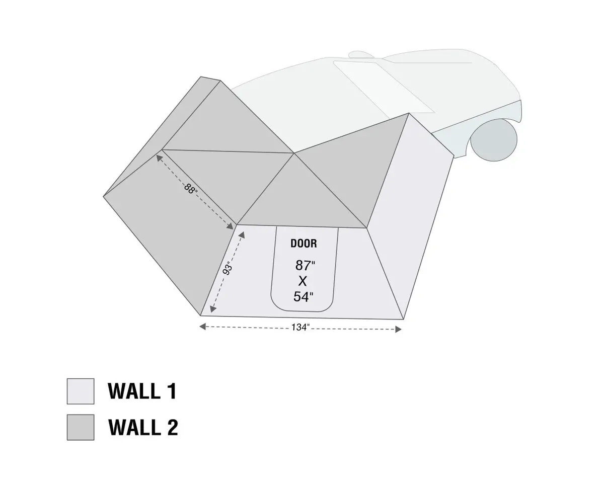 Overland Vehicle Systems 270 Lt Awning Walls (1,2,3,4) For Passenger Side - Complete Kit 1