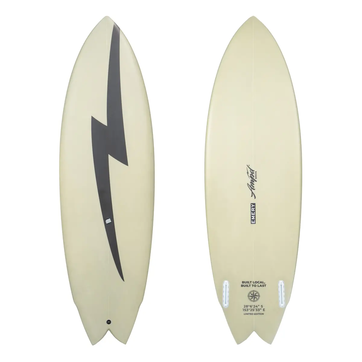 Limited Edition Retro Bay Bolt Twin Fin Surfboard 1