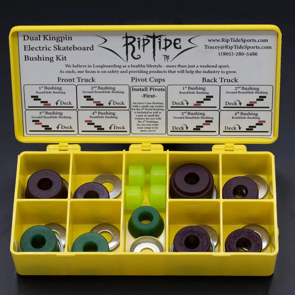 Riptide Wowgo At2 | Flipsky 13.78" | Exway Atlas Dual Kingpin Bushing Kit (Dkp) 1
