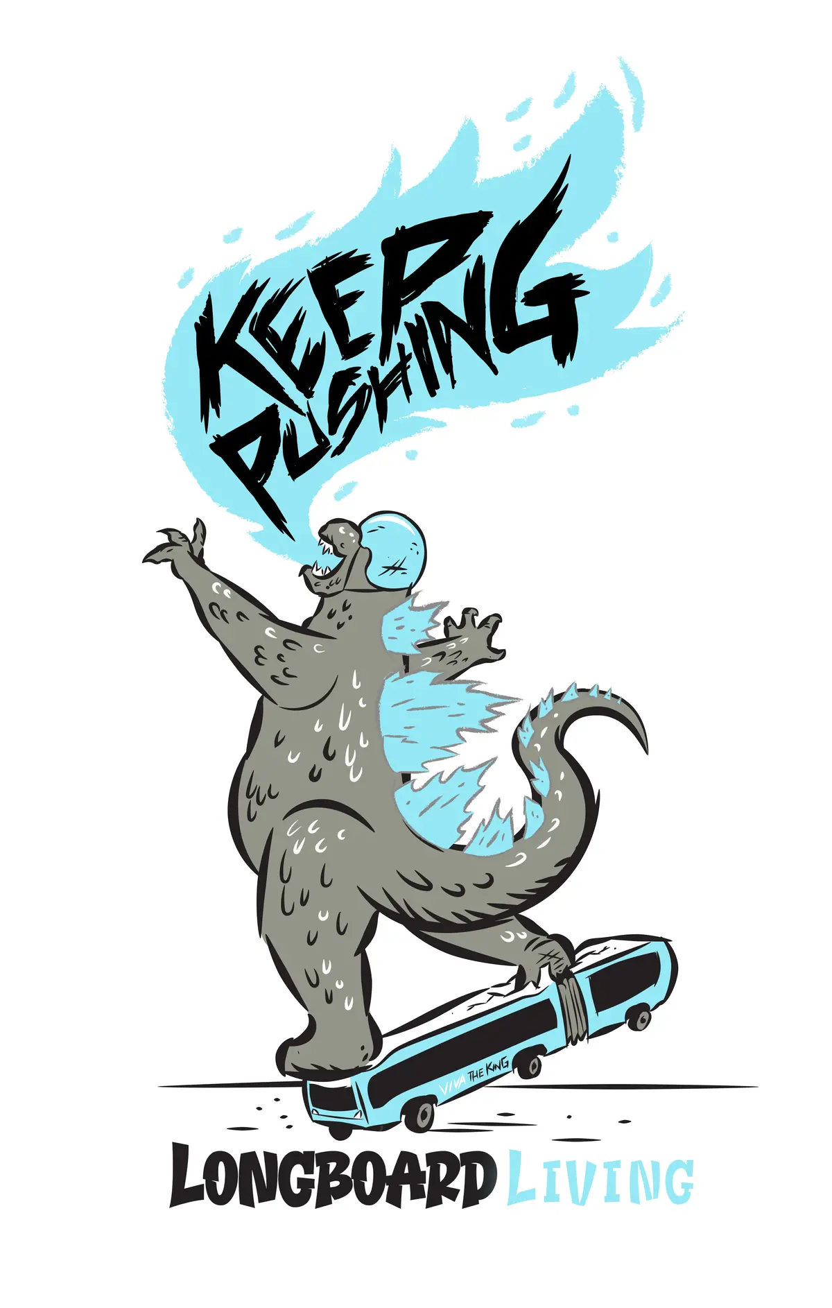 Keep Pushing / Viva The King - Grey Shirt 2