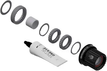 Dt Swiss Ratchet Ln Freehub Body Upgrade Kit - Shimano Micro Spline, Standard, Aluminum, Sealed Bearing, 36T 1