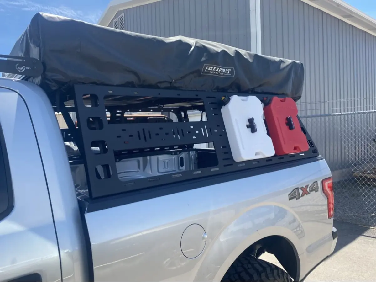 Cbi Prinsu Offroad Overland Cab Height Bed Rack For 2004-2024 Ford F150 & Raptor -No Drill (Short 5'6"Bed) 1