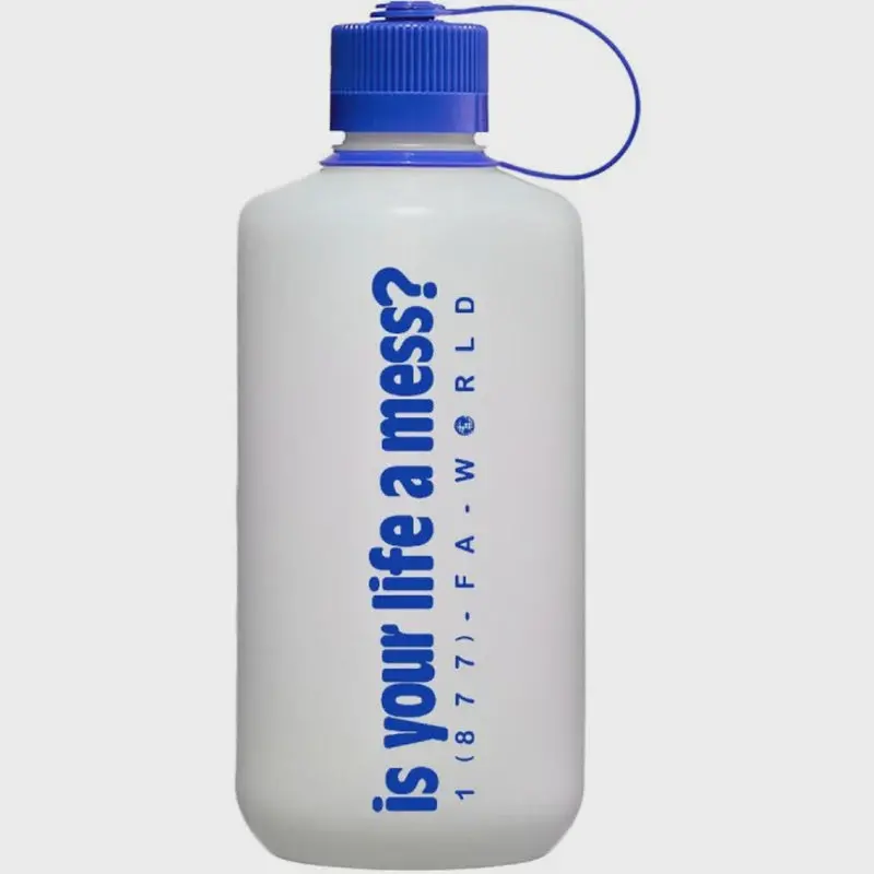 Fucking Awesome Is Your Life A Mess? Nalgene Water Bottle - White 1