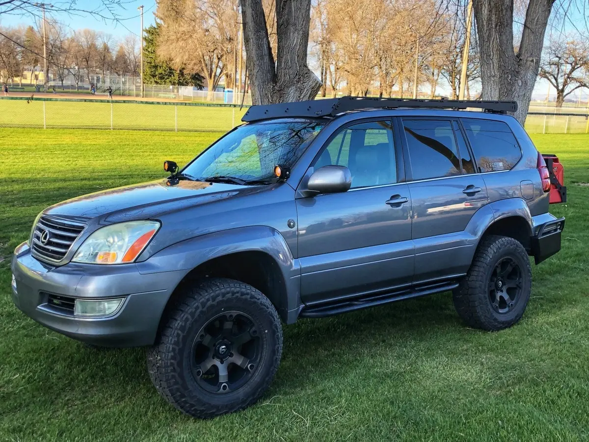 Prinsu Roof Rack For 2003-2009 Lexus Gx470- Black Powder Coat (No Drill) 1