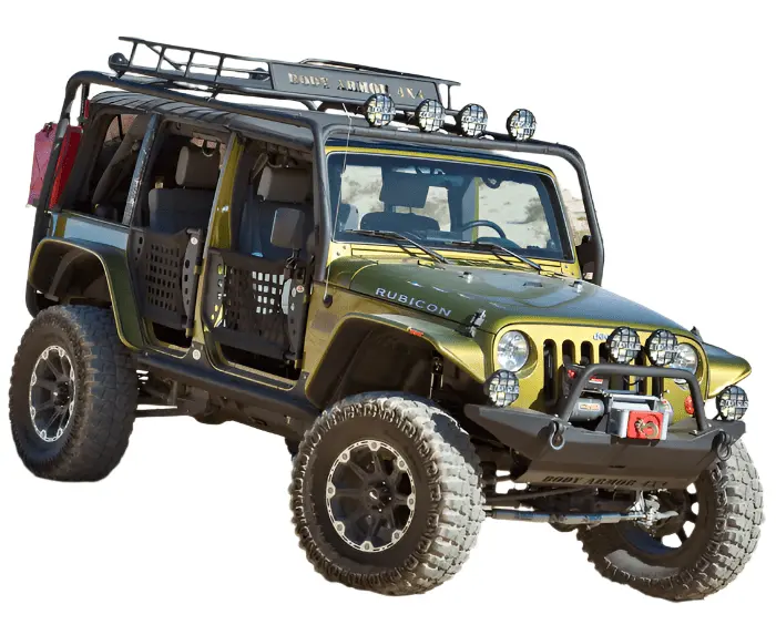 Body Armor 4X4 Full Width Winch Front Bumper For 2007-2018 Jeep Wrangler Jk Bolt On 1
