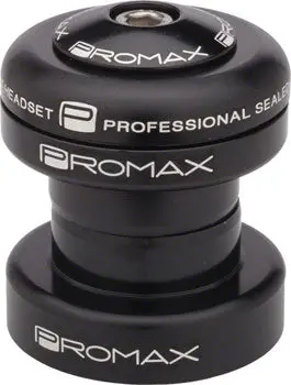 Promax Pi-1 Alloy Sealed Bearing 1" Press In Headset Black 1
