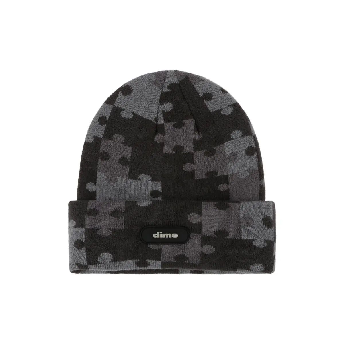 Dime Puzzle Fold Beanie - Charcoal 1