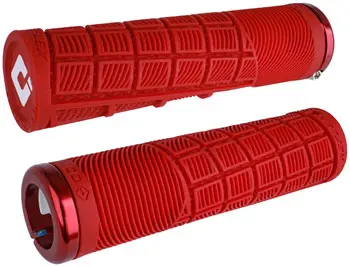 Odi Reflex V2.1 Grips - White/Red, Lock-On 1