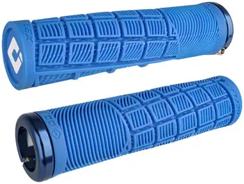 Odi Reflex V2.1 Grips - White/Blue, Lock-On 1