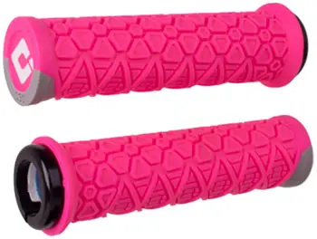 Odi Vanquish Grips - Pink/Gray, Lock-On 1