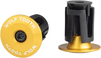 Wolf Tooth Alloy Bar End Plugs - Gold 1