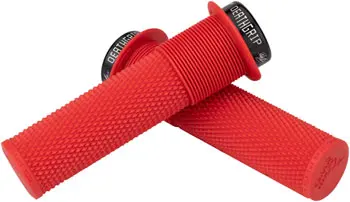 Dmr Deathgrip Flanged Grips - Thick, Lock-On, Red 1