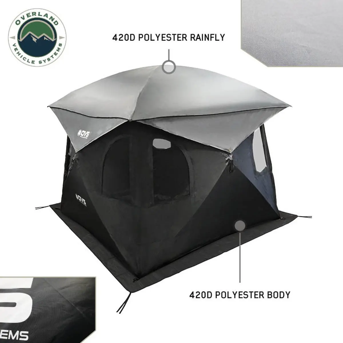 Ovs Hub 4Xl Ground Tent | Base Camp Tent – Quick Setup, 4-Season Shelter 2