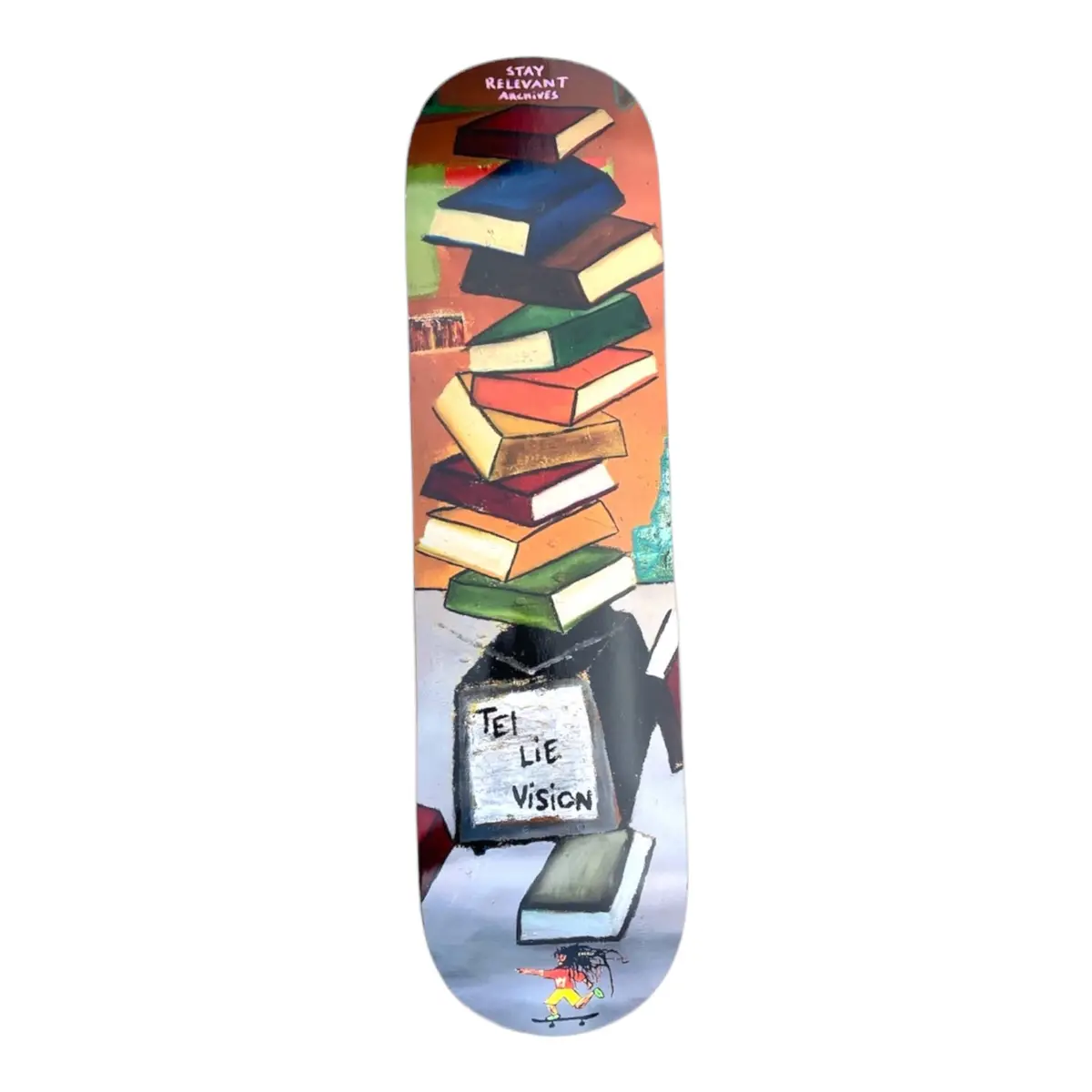 Malcolm Emilio X Stay Relevant Archive 8.25” Skateboard Deck 1