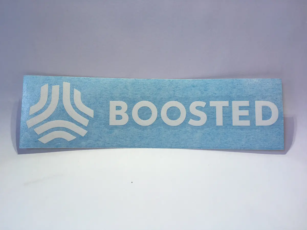 Boosted White Decal Sticker 6 X 1.5 1