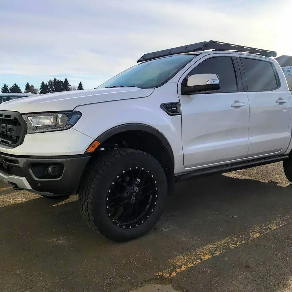 Prinsu Roof Rack For 2019-2024 Ford Ranger Raptor Crew Cab- Black Powder Coat 1