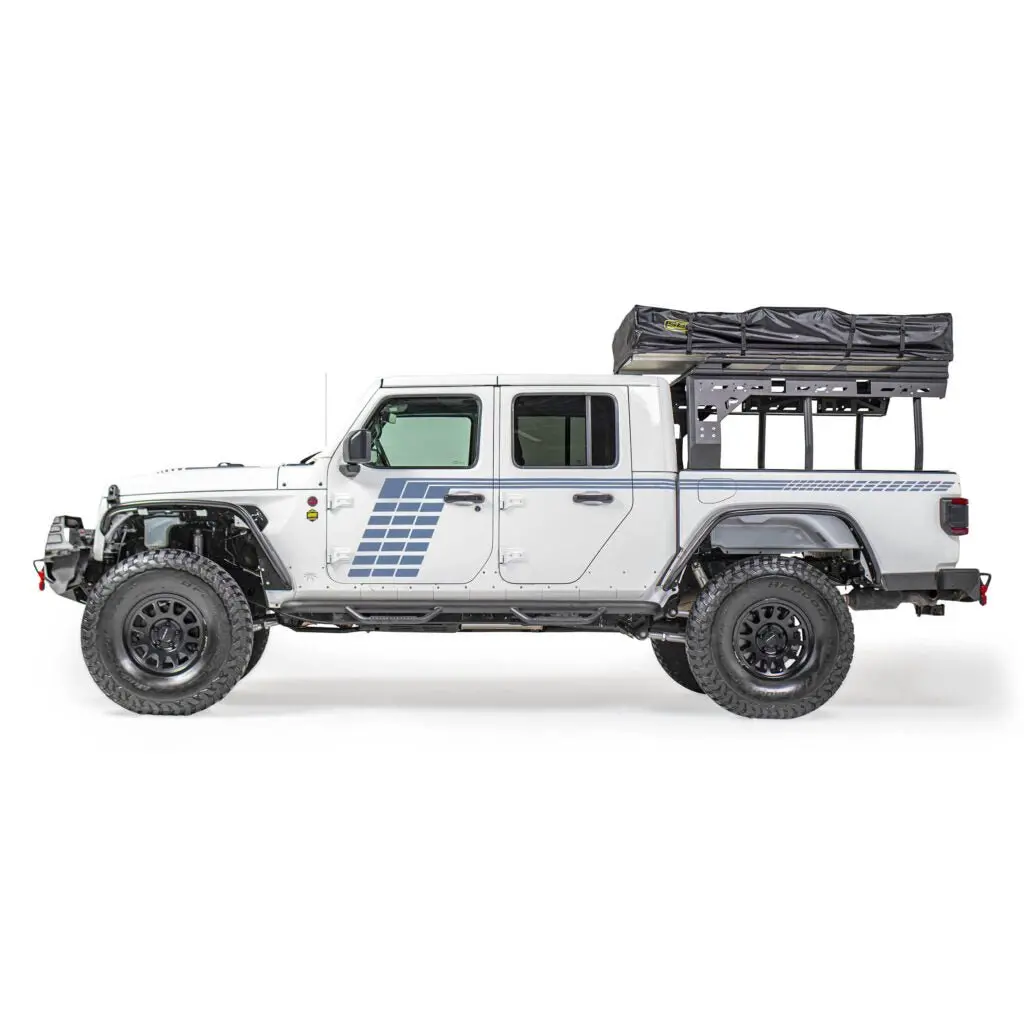 Smittybilt Textured Black Nerf Steps For 2020-2025 Jeep Gladiator Jt - Recon Recovery 1