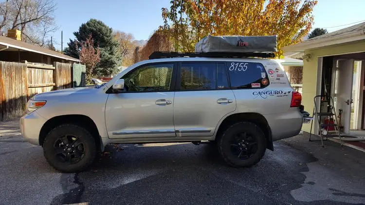 Prinsu Roof Rack For 2008-2021 Toyota Land Cruiser 200 Series & Lexus Lx570- Black Powder Coat (No Drill) 1