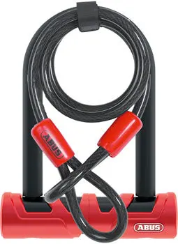 Abus Ultimate U-Lock - X 5.5", Keyed, Black, Includes Cobra Cable 1