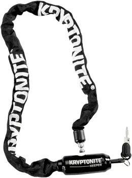 Kryptonite Keeper 585 Integrated Chain Lock - 85Cm (2.8'), 5Mm, Keyed, Black 1
