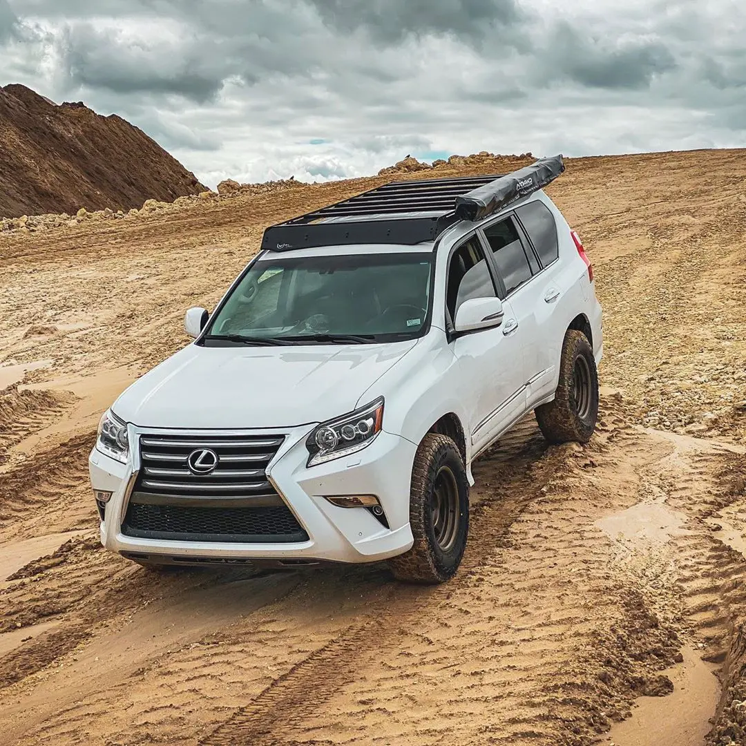 Prinsu Roof Rack For 2010-2024 Lexus Gx460- Black Powder Coat (No Drill) 1