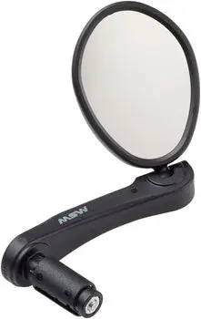 Msw Handlebar Mirror - Flat Bar, Stainless Steel Lens 1