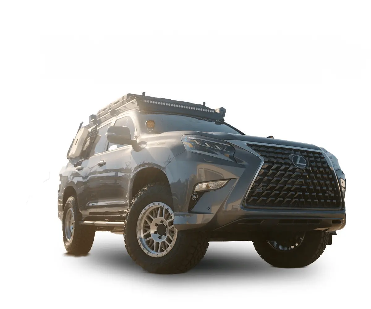 Prinsu Pro Series 1200Lbs Roof Rack For 2010-2023 Lexus Gx460 - Black Powder Coat (No Drill) 1