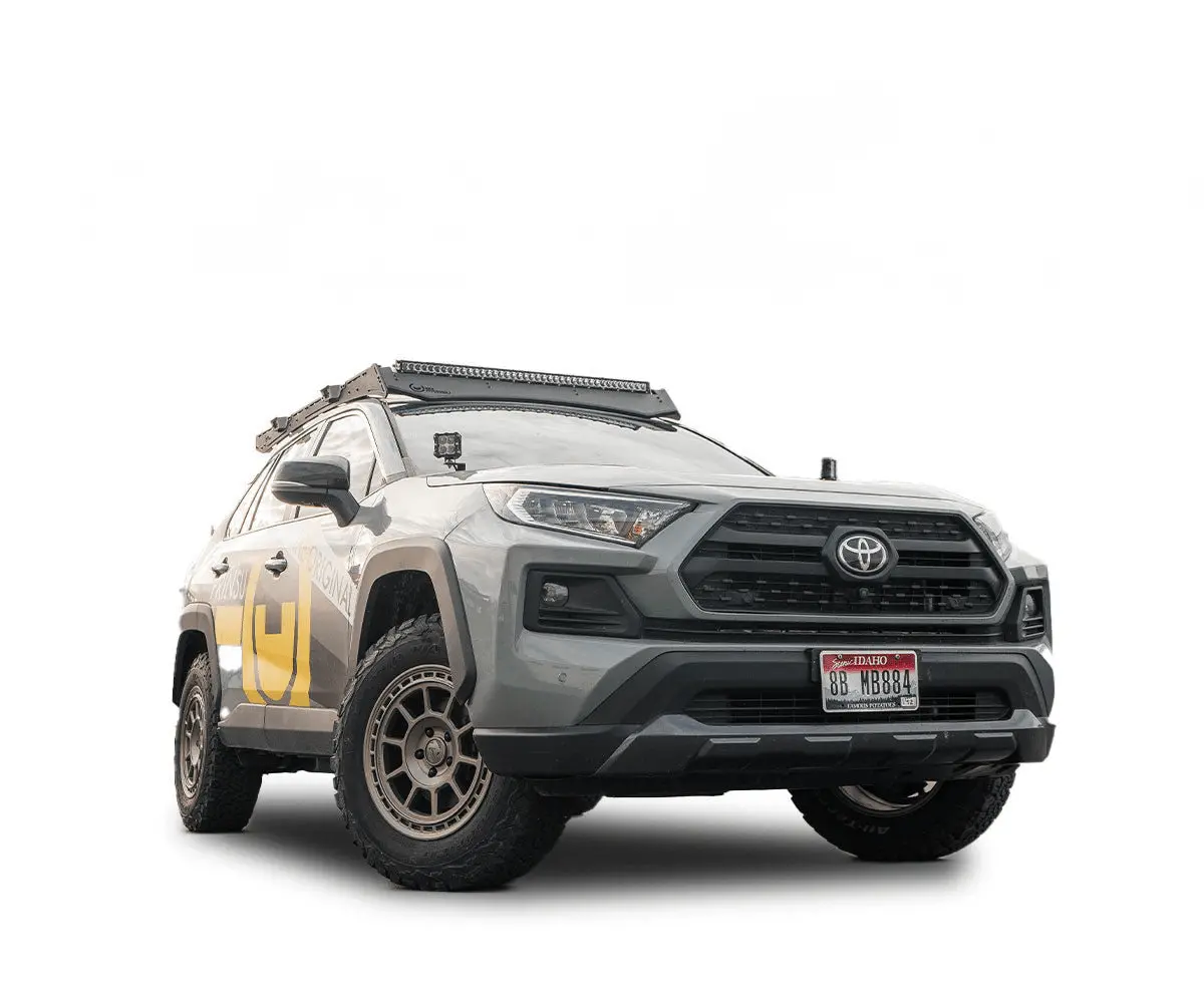 Prinsu Pro Series 1200Lbs Roof Rack For 2019-2024 Toyota Rav4 - Black Powder Coat (No Drill) 1