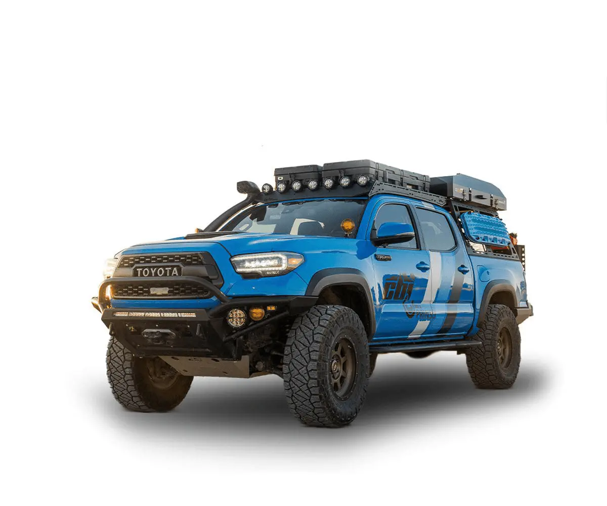 Prinsu Pro Series 1200Lbs Roof Rack For 2005-2023 Toyota Tacoma- Black Powder Coat (No Drill) 1
