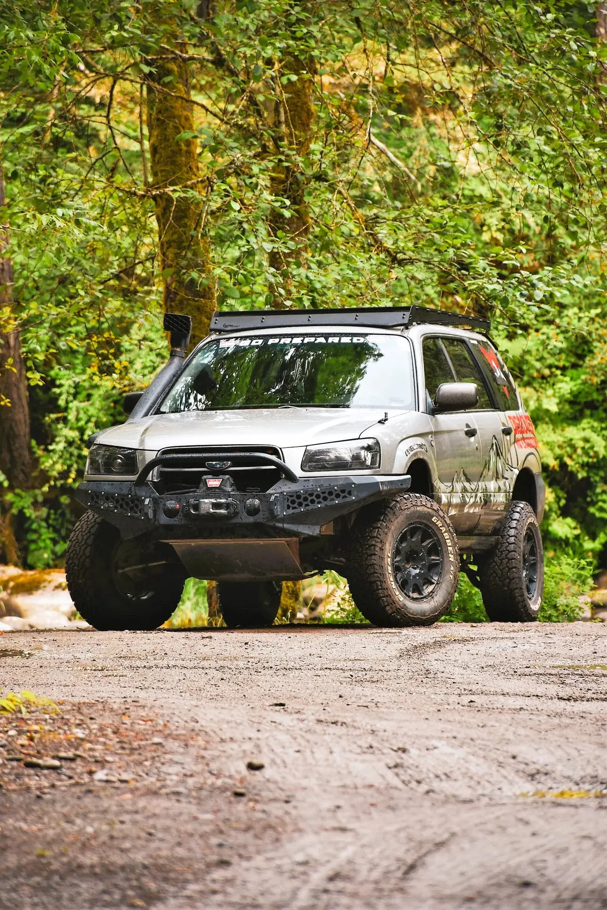 Prinsu Roof Rack For 2003-2008 Subaru Forester- Black Powder Coat 1
