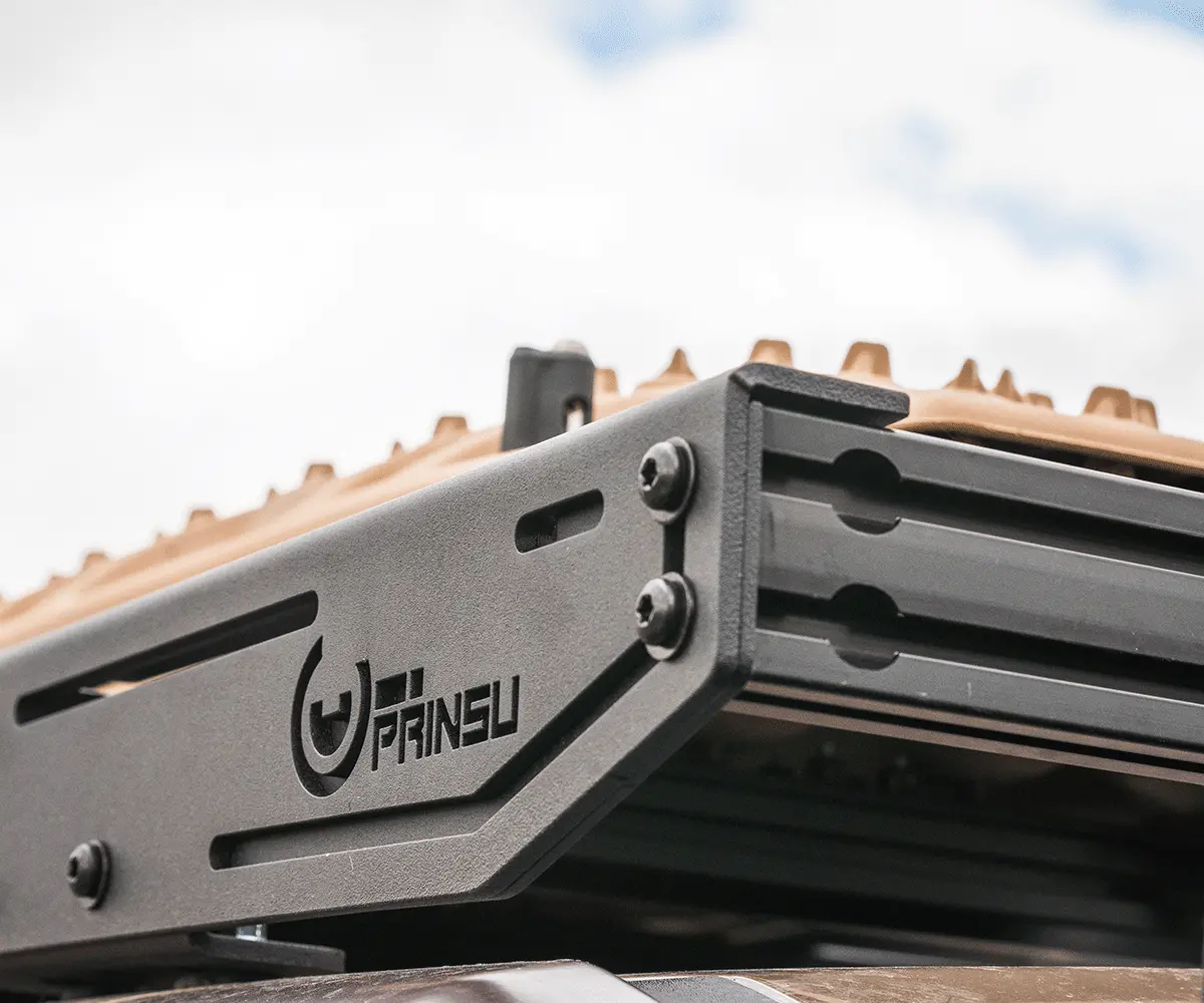 Prinsu Pro Series 1200Lbs Roof Rack For 2005-2023 Tacoma Desert Air Edition- Black Powder Coat (No Drill) 2