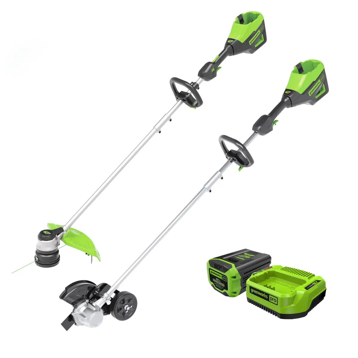 60V 16" String Trimmer And 8" Edger Combo Kit: 2.0 Ah Battery And Charger 1