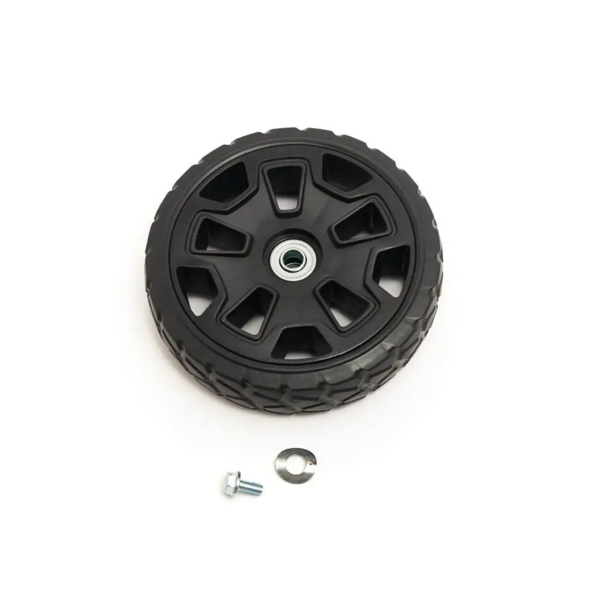 8" Front Wheel Assembly-Black 1