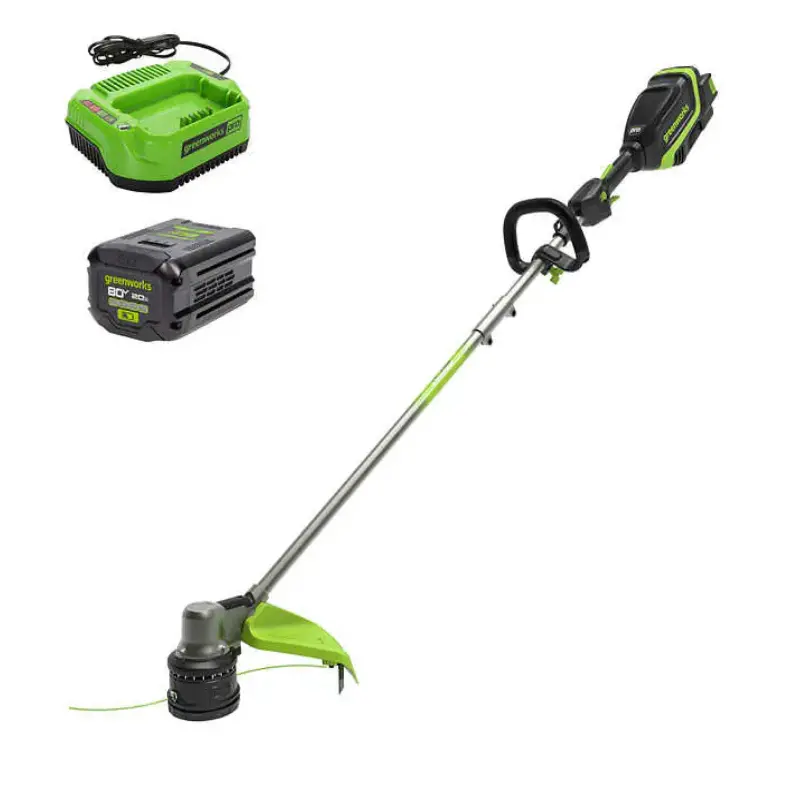 Renewed 80V 17" Brushless String Trimmer: 2.0 Ah Battery And Charger 1