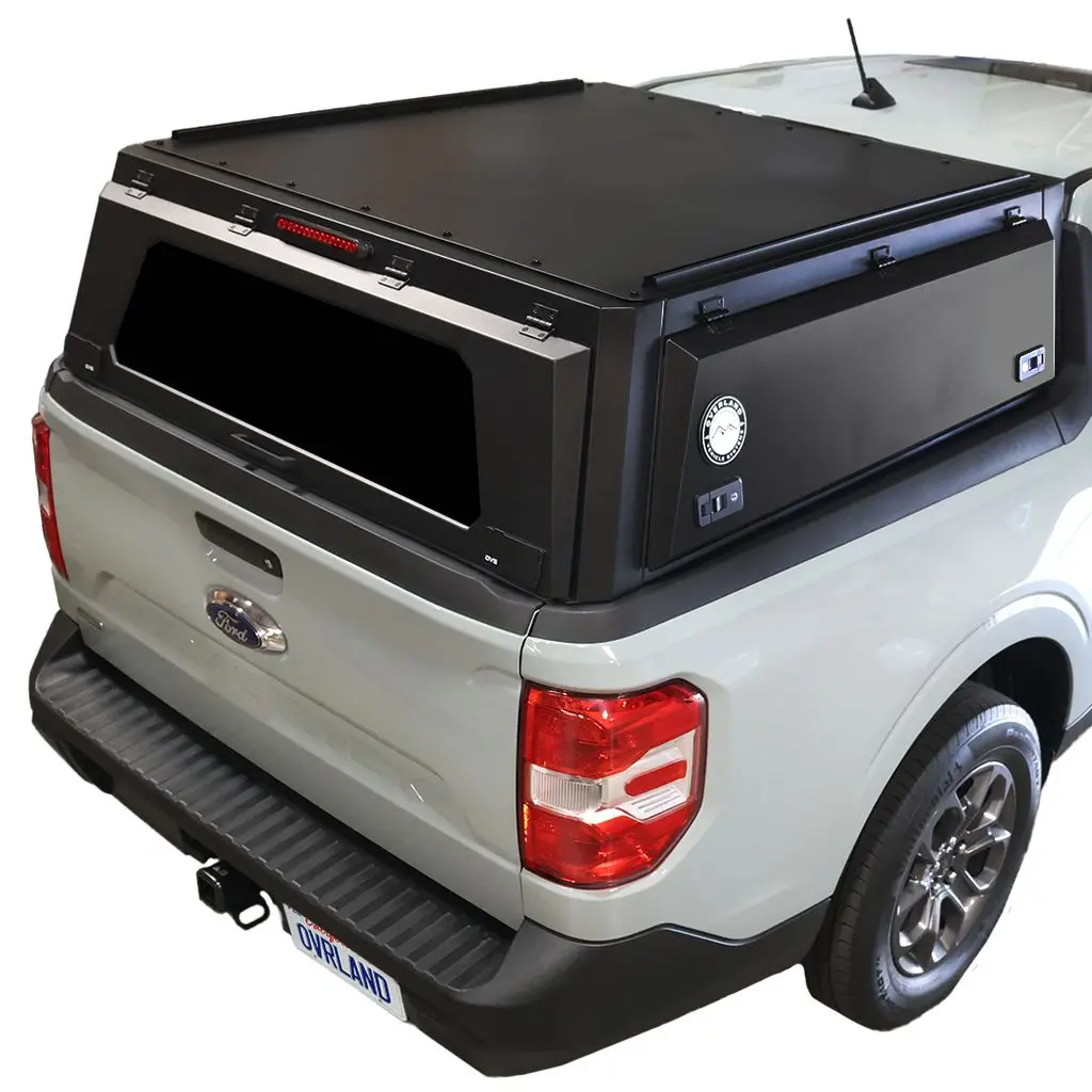 Ovs Expedition Stainless Steel Truck Cap With Wing Doors For 2022-2026 Ford Maverick 1