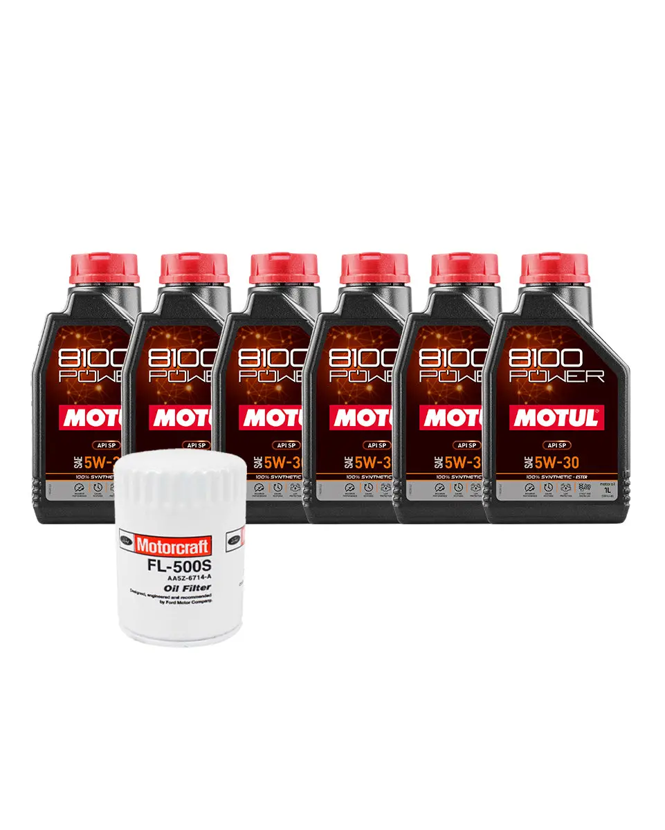 Motul 8100 Power Full Synthetic Oil Change Kit - Ford F-150 Raptor ('17-'20) - 3.5L Ecoboost 1