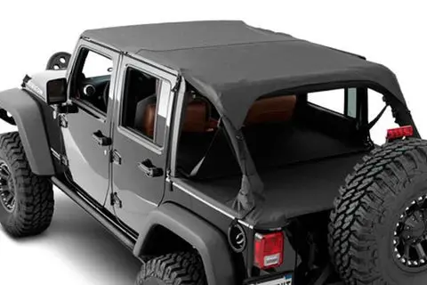 Smittybilt Extended Bikini Top Black Diamond For 2007-2009 Jeep Wrangler Jk 4 Door - Recon Recovery 1