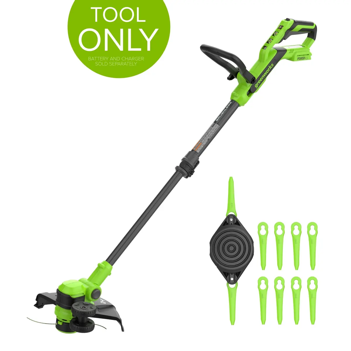 24V 12" Cordless Battery Brushless String Trimmer/Edger (Tool Only) 1
