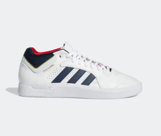 Adidas Tyshawn Shoe - White/Navy/Grey 1