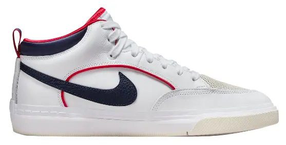 Nike Sb React Leo Prm Shoe - White/Midnight Navy/University Red 1