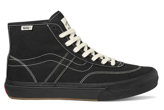 Vans Crockett High Decon Canvas Shoe - Black/Black/White 1