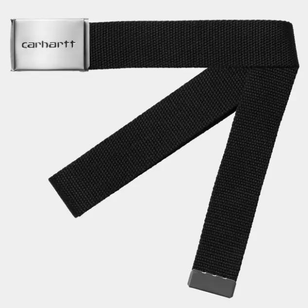 Carhartt Wip Clip Belt - Black/Chrome 1