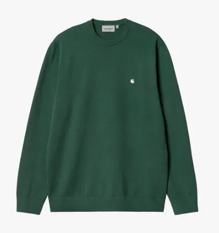 Carhartt Wip Madison Crewneck Sweater - Park/Wax 1